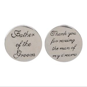 Hobby Lobby Father Of The Groom Silver Cufflinks NWT